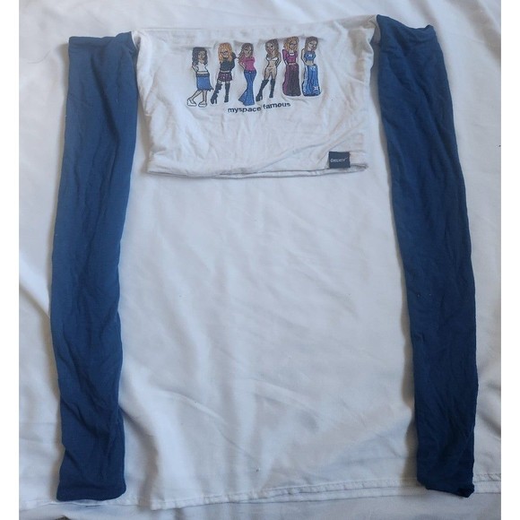 Omighty Myspace Famous Off the Shoulder Long Sleeve Top Size Small - Picture 1 of 3